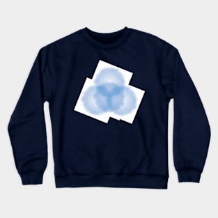 blue big dot faded Crewneck Sweatshirt